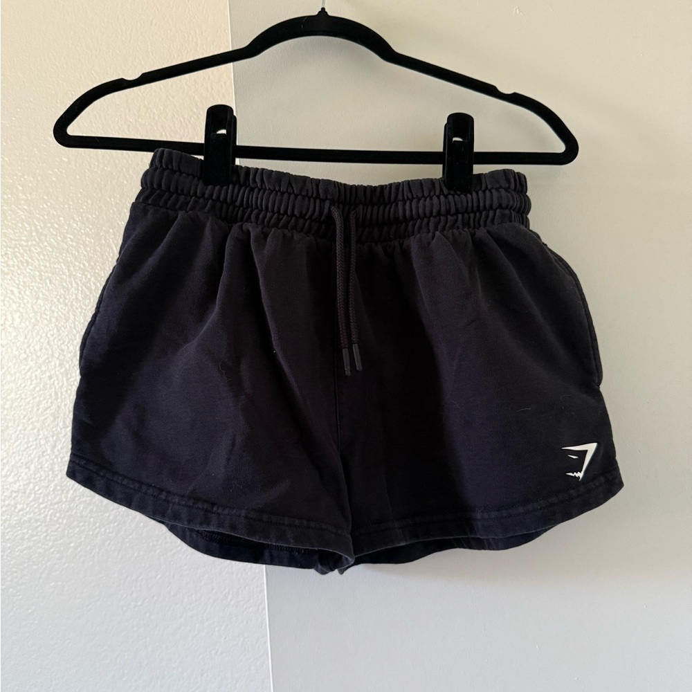 Gymshark Black Athletic Shorts with Elastic Waistband